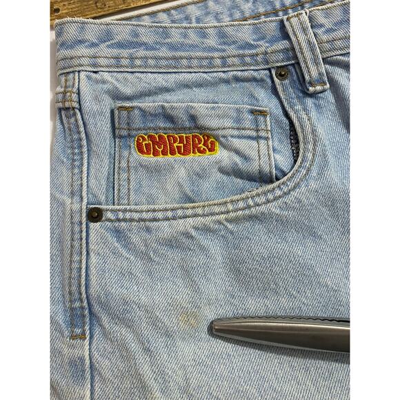 Empyre Skate Jeans 33 Relax Loose Fit Light Wash Denim Baggy 90s Streetwear - Picture 10 of 13